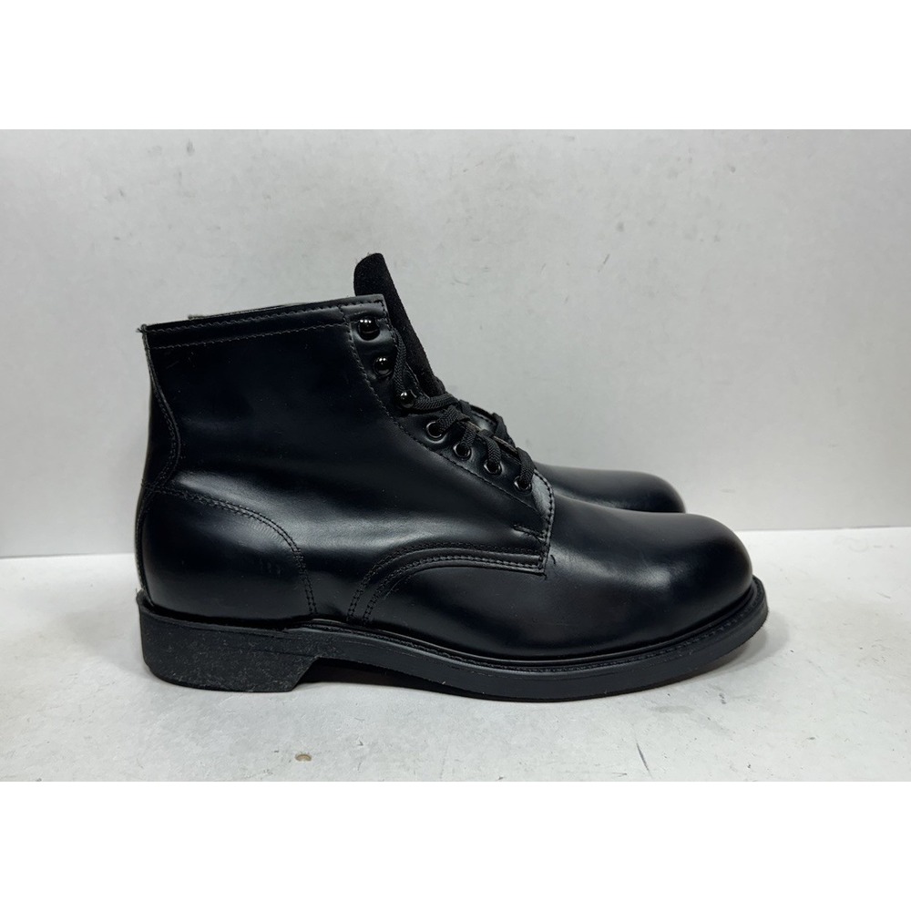 Vintage Knapp Steel Toe Work Boots Men's Size 10.5 EE Black Leather USA Made
